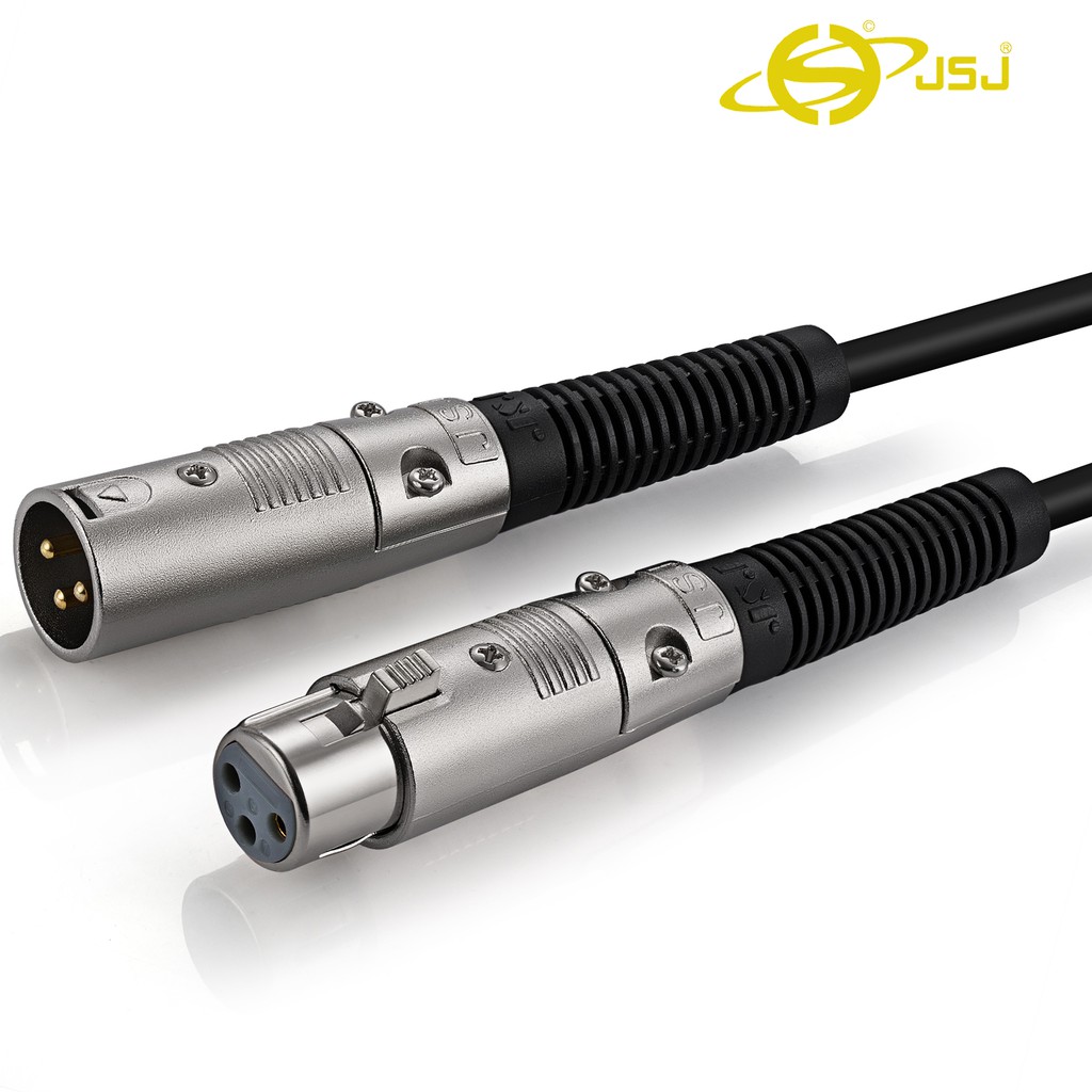 Dây canon (XLR) đực ra canon (XLR) cái JSJ 805 dài 3m - 5m lớp lưới đồng giúp chống nhiễu cao, truyền dẫn mượt mà