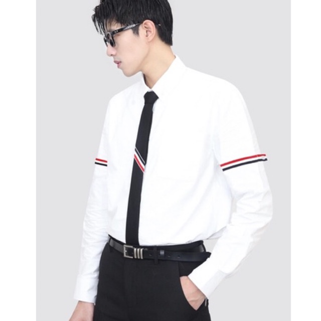 Áo Sơ Mi THOMBROWNE, Áo Họa Tiết 3 Sọc Thời Trang Chất Đẹp