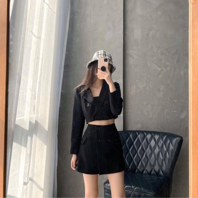 ⚡️SET VEST CROPTOP TAY DÀI⚡️