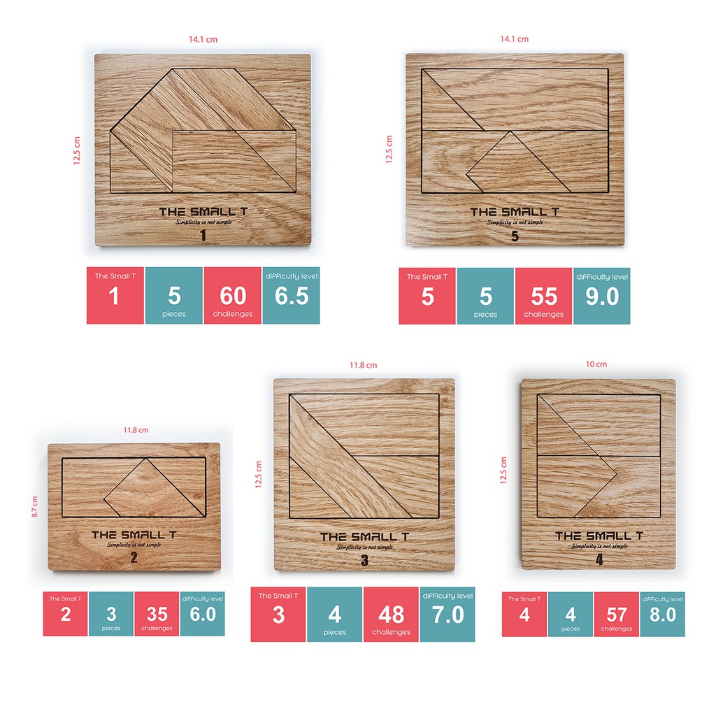 Đồ chơi gỗ - Combo 5 hộp The Small T MDF
