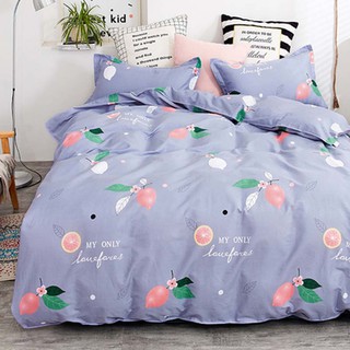 Vải may chăn ga áo gối,gối ôm khổ 2m35 hình trái chanh chữ Only