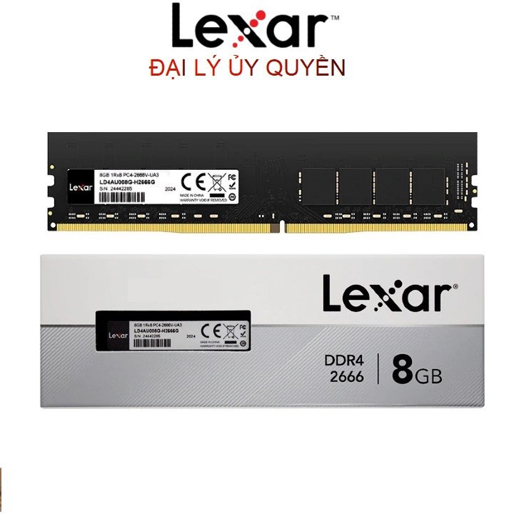 Ram Lexar DDR4 8GB 2666 / 3200 (8GB x1)  Mai Hoàng Phân Phối-Bảo hành 36 tháng