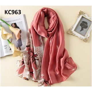 Khăn choàng lụa hàng nhập cao cấp - kc963
