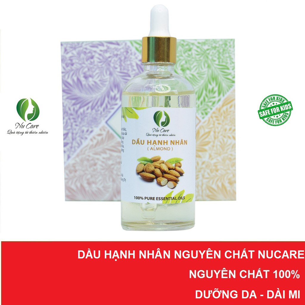 Dầu Hạnh Nhân Nguyên Chất giảm quầng thâm mắt, làm mờ sẹo thâm, dưỡng ẩm cho da, làm hồng môi, freeship NuCare