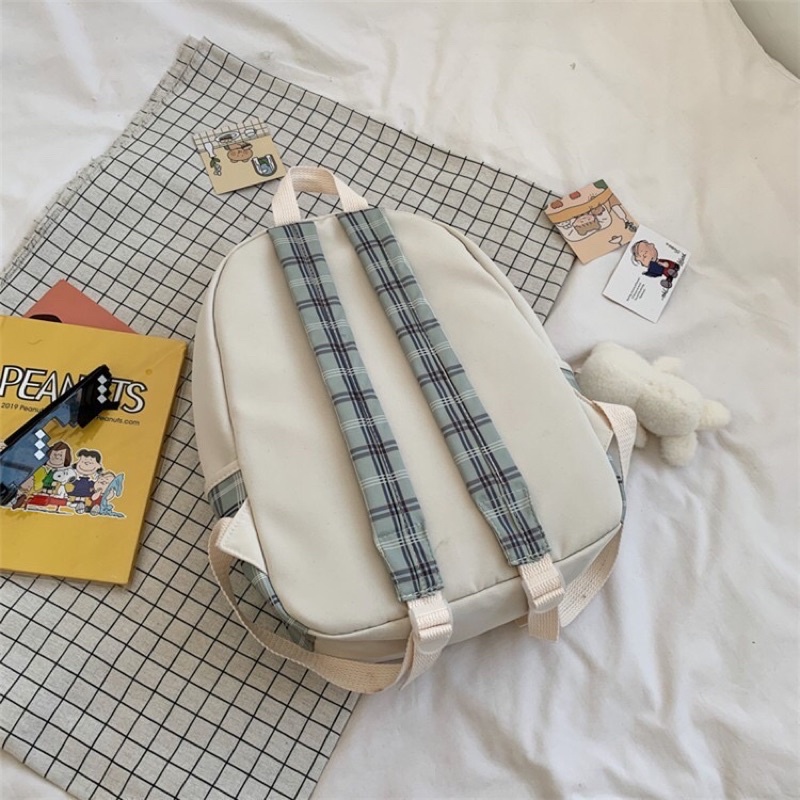 Balo Ulzzang Hàn Quốc cao cấp nhiều màu, tặng kèm sticker dễ thương