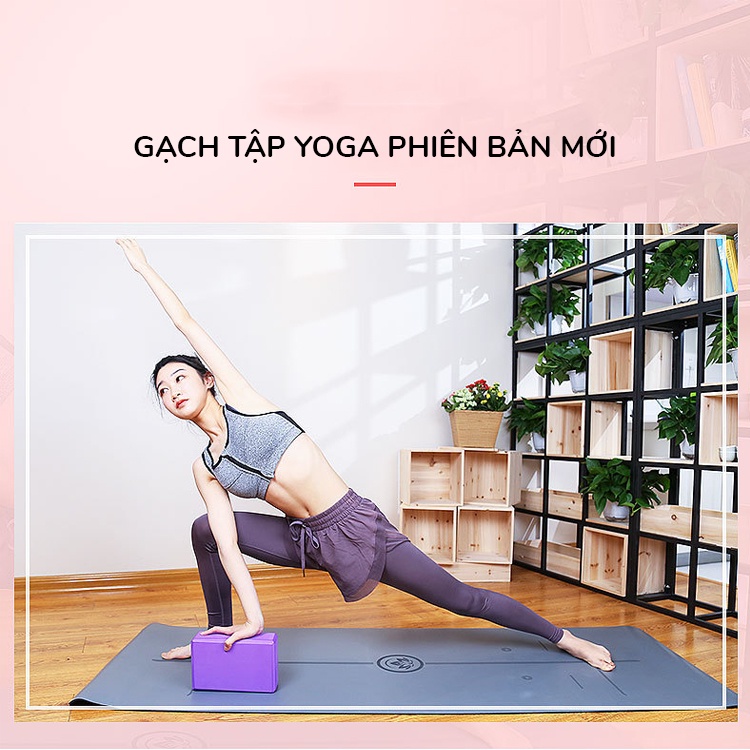 Gạch tập yoga cao cấp, gạch tập yoga cứng cáp dụng cụ tập Yoga tại nhà