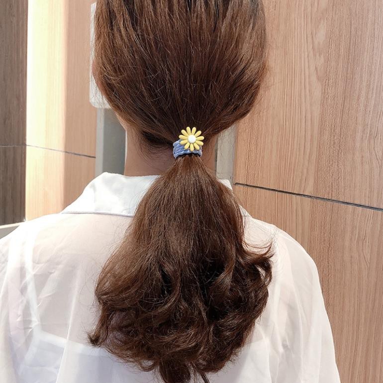 Dây chun buộc tóc Hàn Quốc hoa cúc nhí hot trend (có bán sỉ làm quà tặng) EVA DTHC