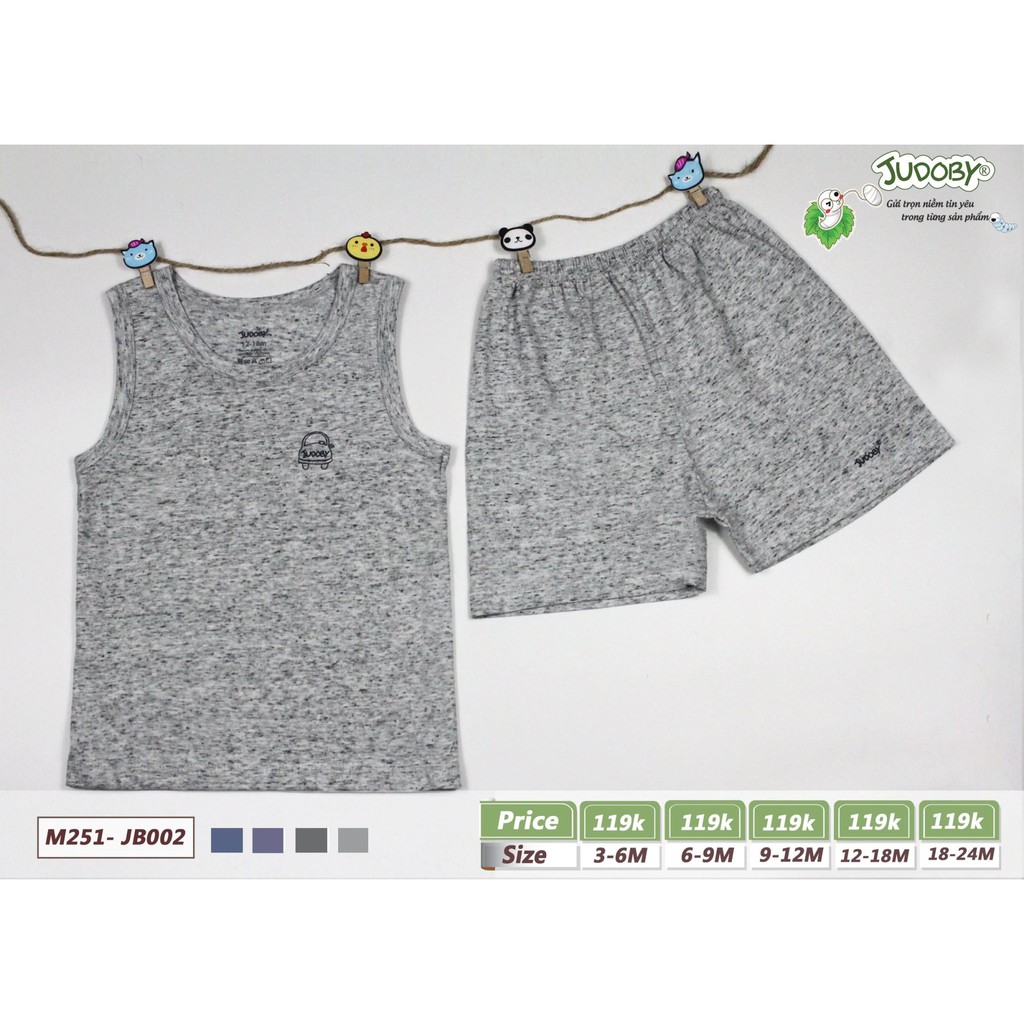 JUDOBY - Bộ sát nách bé trai 6-24m JB002