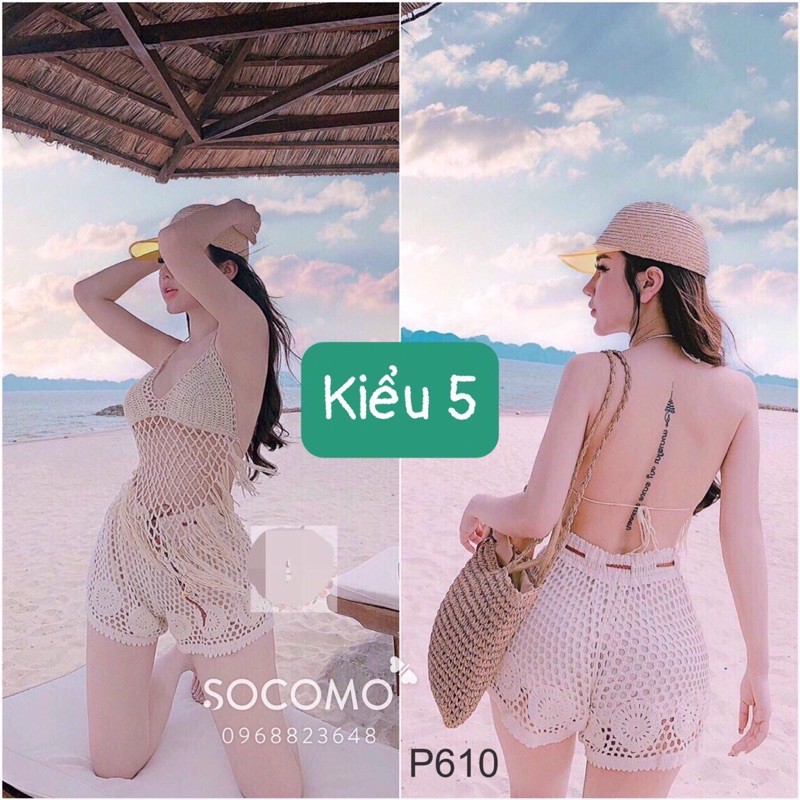 46-Set ren đi biển 2 món nhiều kiểu mix như hình
