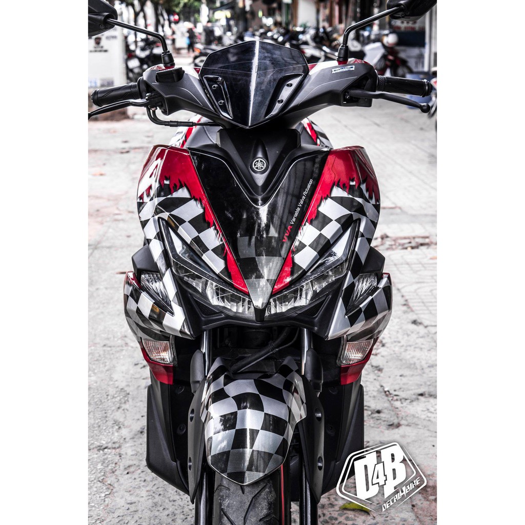[D4B-Tem chuẩn xịn] Tem trùm xe NVX Racing Flag
