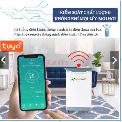 Máy Lọc Không Khí NANOMAX A-01,Bộ Lọc HEPA 4 Lớp Lọc Bụi Mịn