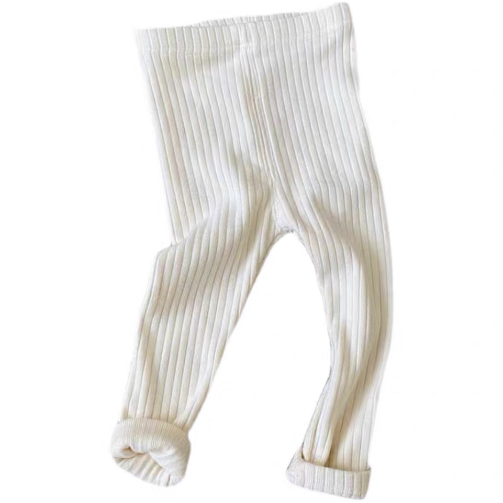 Quần legging bé gái không bàn chân màu trắng siêu xinh, đủ size cho bé từ 1-7 tuổi, chất liệu len siêu co dãn A11