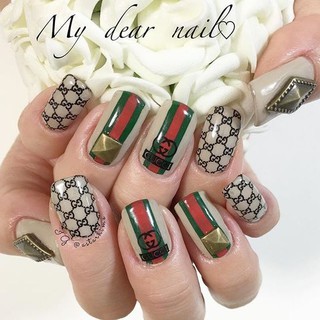 Sticker nails Gucci - hình dán móng 3D