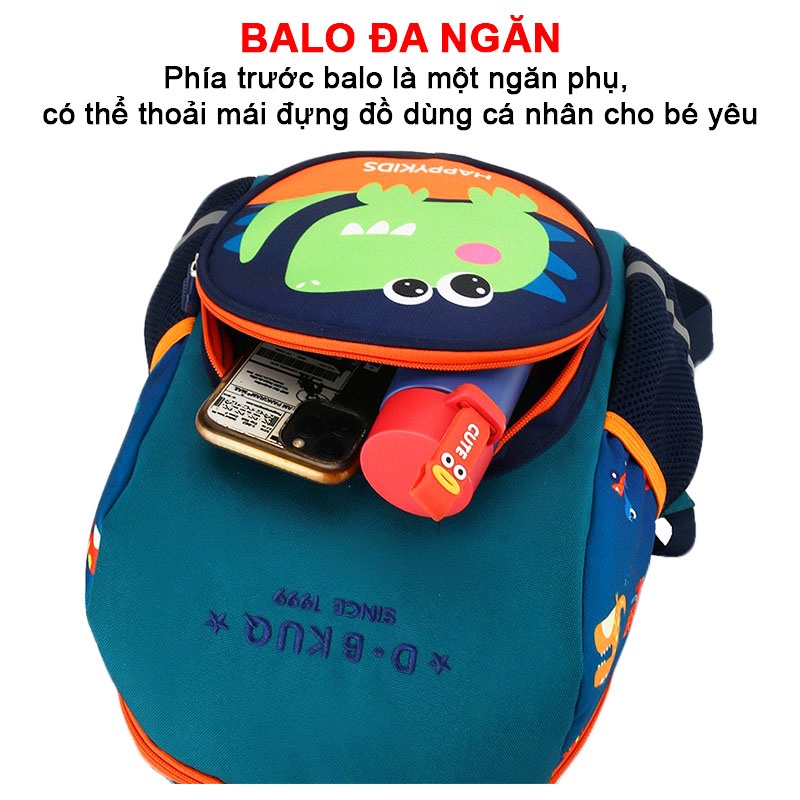 Balo cho bé 3-7 tuổi chống thấm nước BBShine, Balo đi học nhiều họa tiết hoạt hình đáng yêu – B025