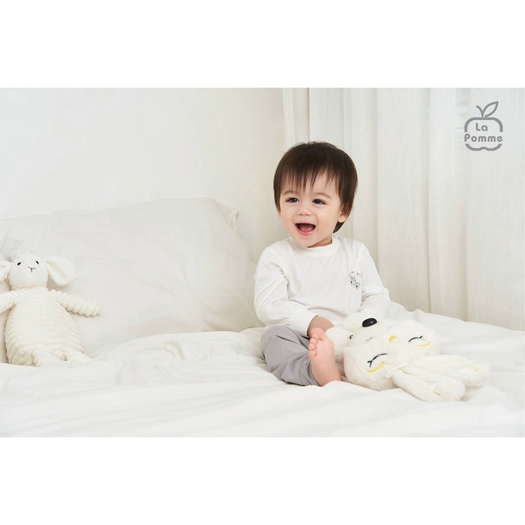 Bộ dài tay La Pomme sắc màu vui nhộn dành cho bé trai bé gái mềm mịn cao cấp