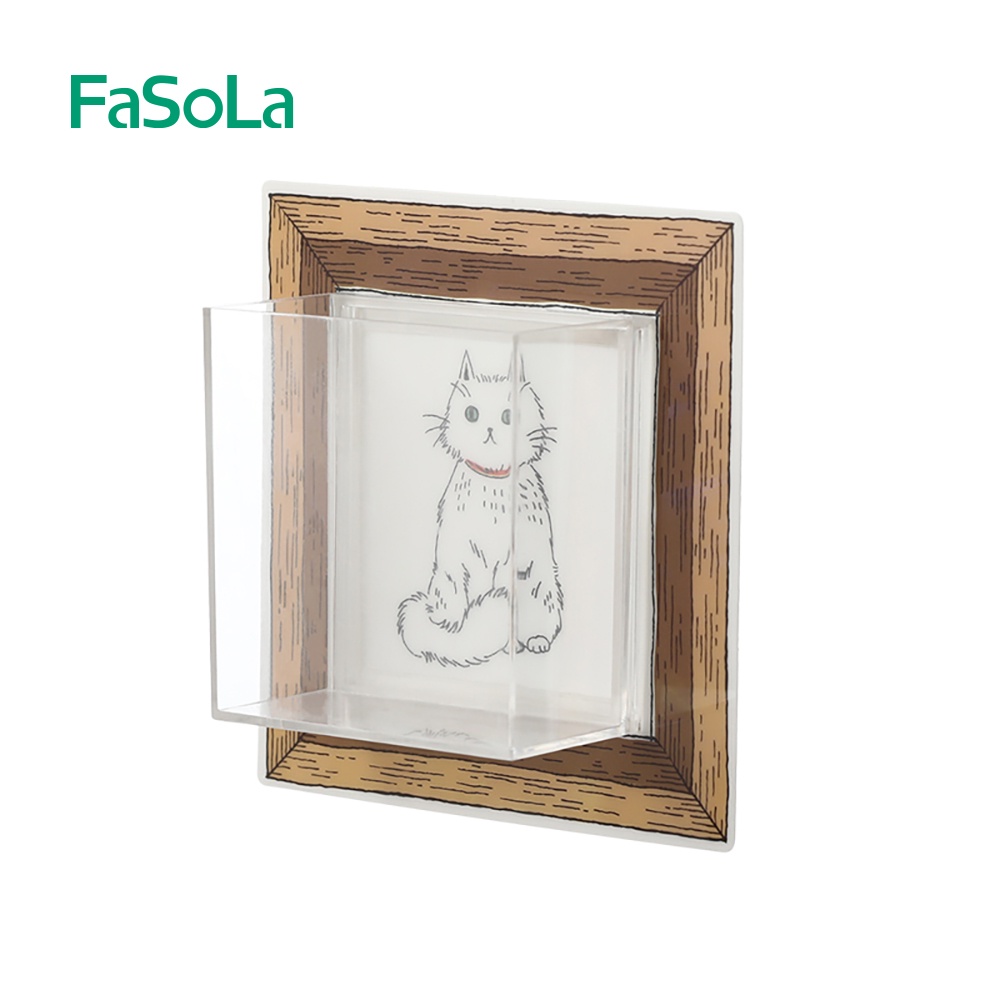 Khung tranh vuông sâu lòng nuôi cá, trồng cây thủy sinh dán tường FaSoLa FSLQJ-0139