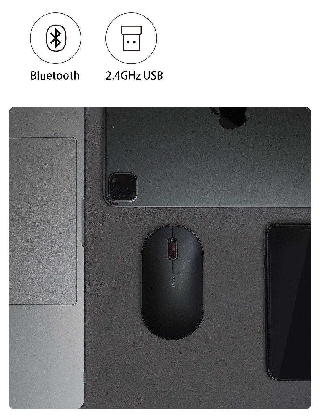 Chuột Không Dây Bluetooth 4.0 Bleble Rf2.4Ghz 1200dpi