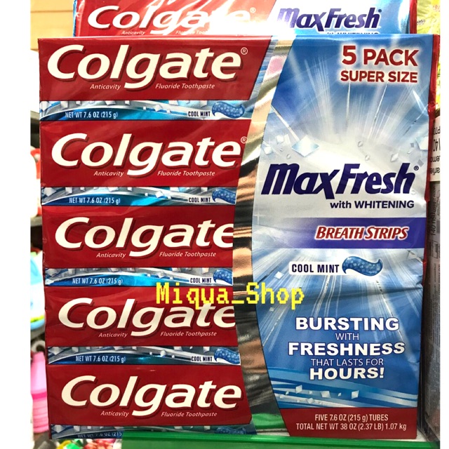 Kem đánh răng Colgate Max Fresh With Whitening Mỹ 215g Của Mỹ