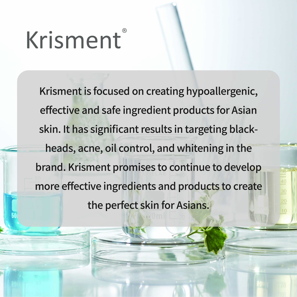 Bộ serum Krisment chứa acid hyaluronic + niacinamide + acid azelaic giảm mụn trứng cá và sẹo mụn làm sáng da 30ml