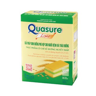 Bánh bông lan Quasure light Cốm 126g Bibica - thực phẩm dành cho người ăn kiêng, tiểu đường