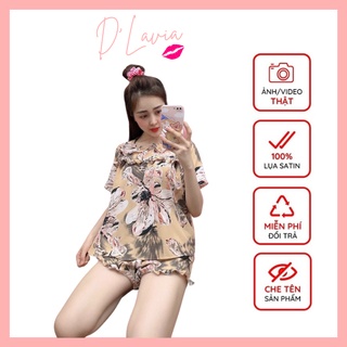Đồ bộ nữ mặc nhà dễ thương lụa cao cấp mềm mịn thoáng mát AN51 - D'Lavia