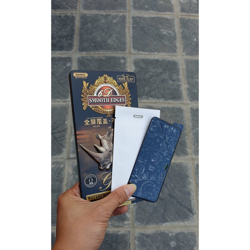 Kính cường lực Iphone 7 mini đến 13 promax Full Màn TÊ GIÁC CHÍNH HÃNG REMAX - GL56