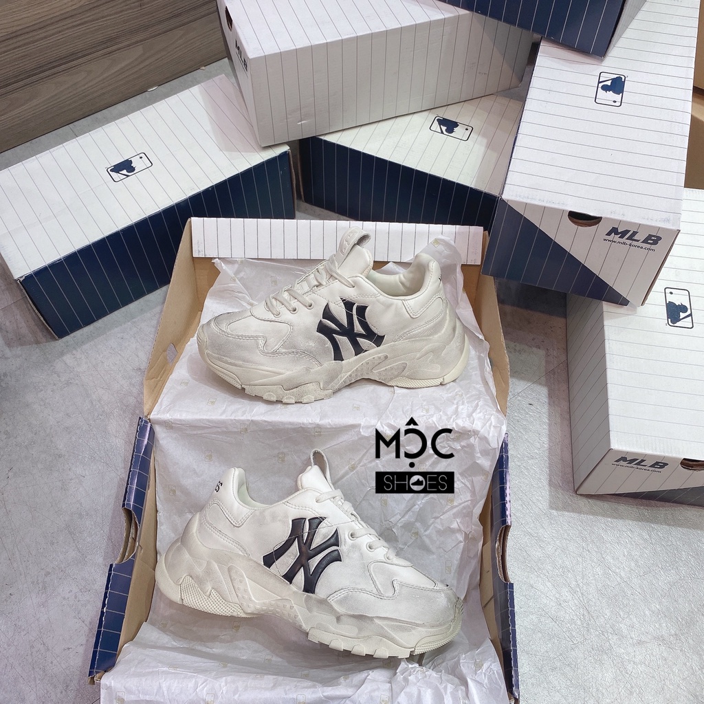 [CHÍNH HÃNG] Giày MLB Bigball Chunky Vintage LT New York Yankees Dirty