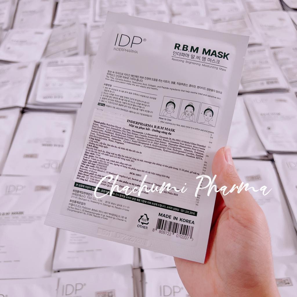Mặt Nạ Phục Hồi Sáng Da IDP Inderpharma R.B.M Mask