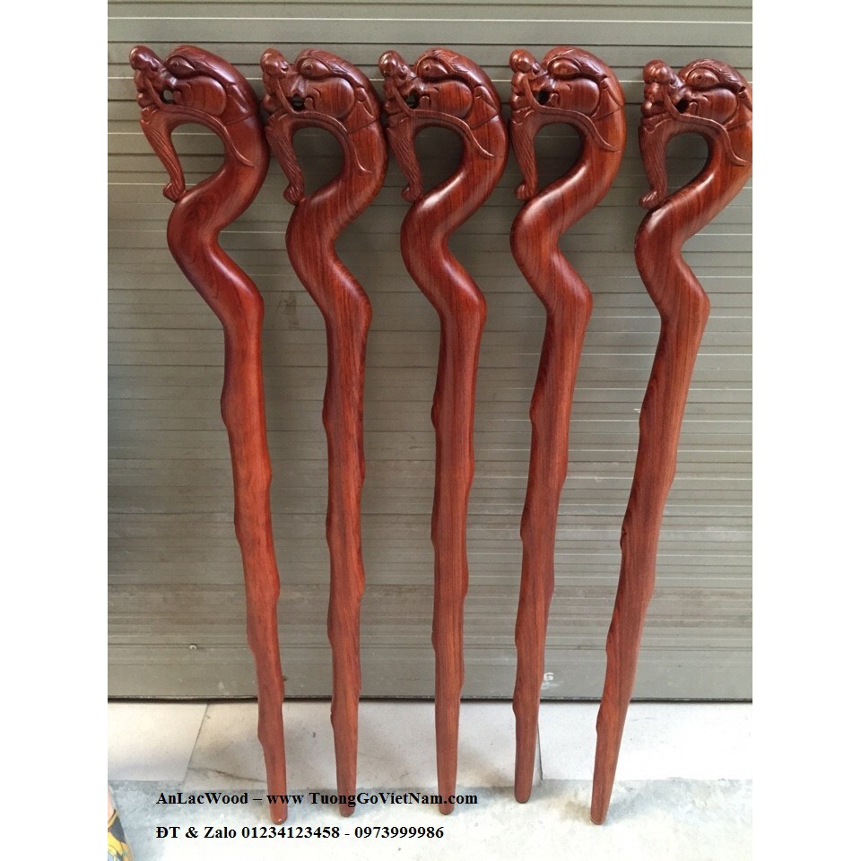 Gậy Ba Toong - Gậy Rồng Gỗ Cẩm Hồng - Giá 650,000 đ/gậy