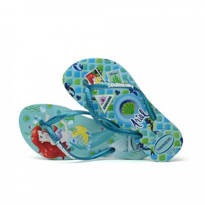 Dép Havaianas Kid Slim Princess Flip Flops Ice Blue