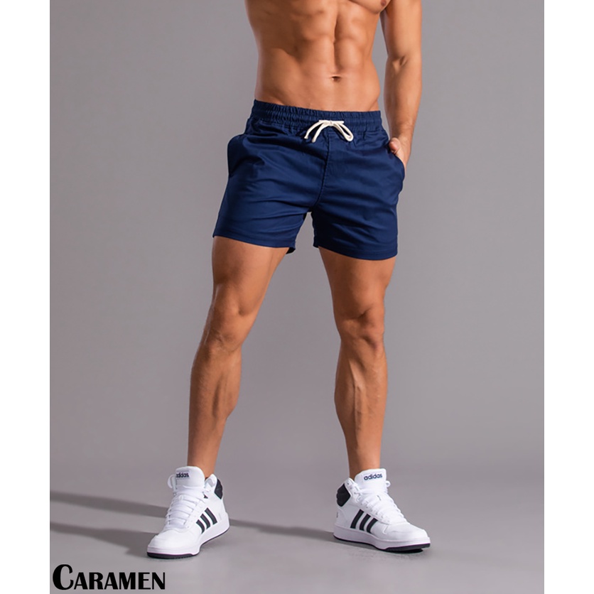 Quần Short Đùi Kaki CARAMEN Form Trên Gối Co Giãn Lưng Thun Thoải Mái