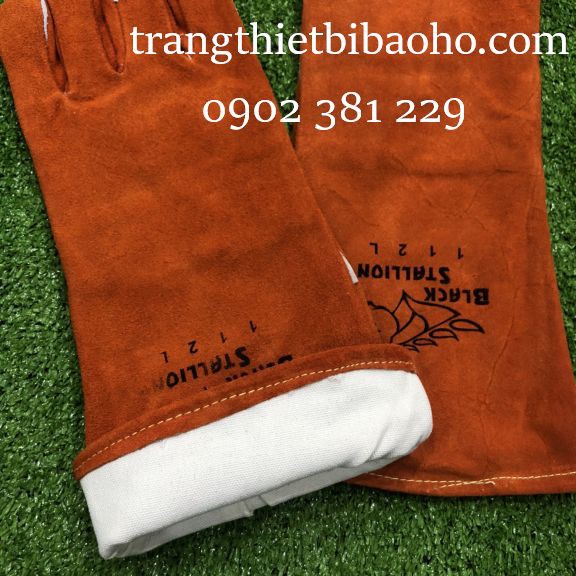 Găng Tay Da Hàn Black Stallion 112L Con Ngựa (Orange) - 40cm