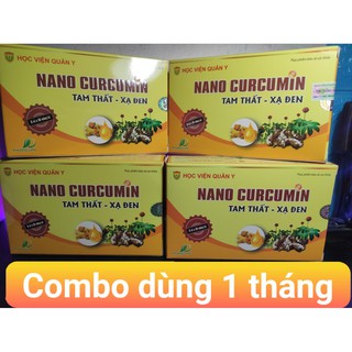 Combo 4 hộp Nano curcumin tam thất xạ đen - Hỗ trợ điều trị viêm loét dạ dày tá trảng