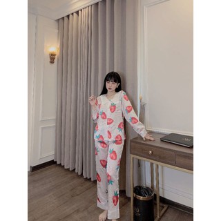 ĐỒ BỘ Pijama - Bộ lụa satin dài tay cổ sen cao cấp