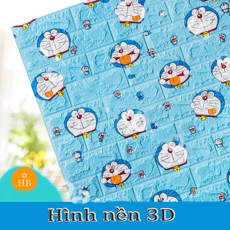 Miếng xốp dán tường hiệu ứng 3D chống ẩm hình hoạt hình 35x30cm