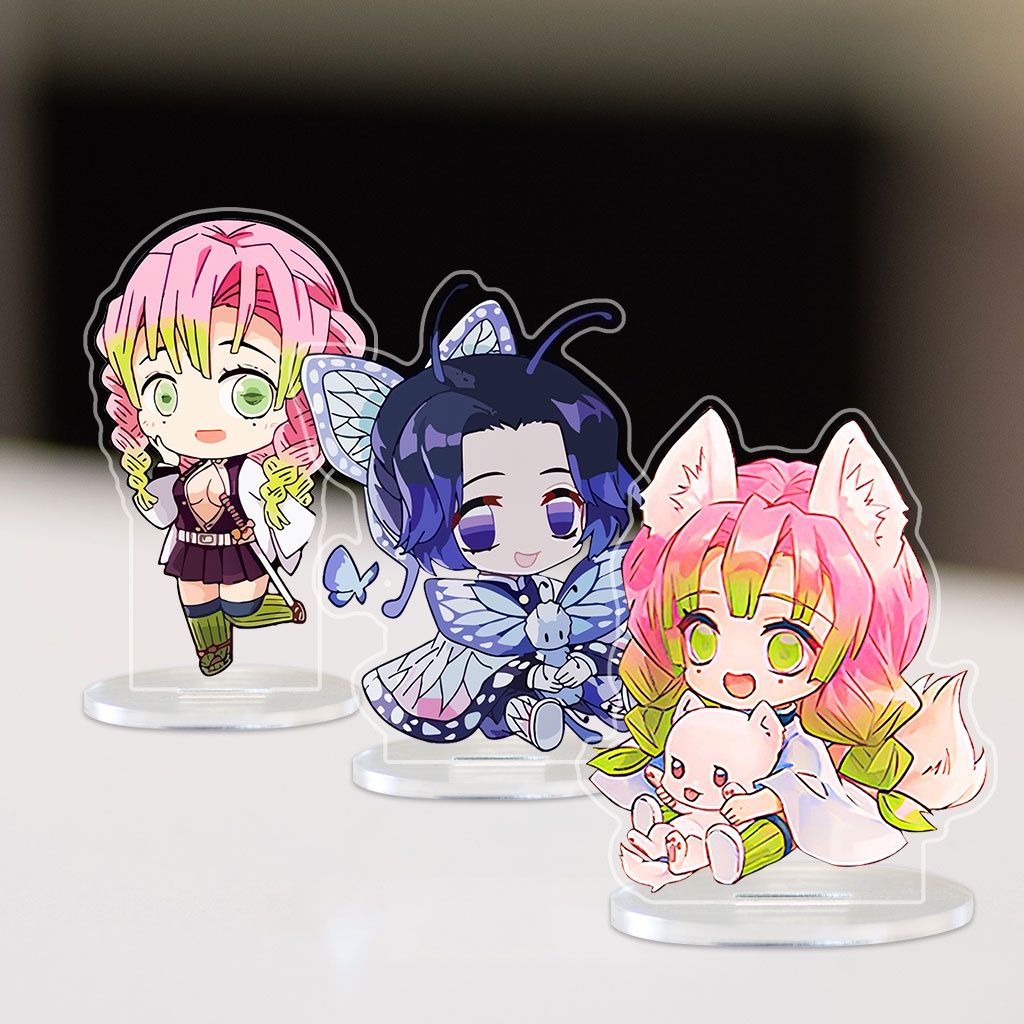 Mô hình nhân vật anime Demon Slayer Thanh Gươm Diệt Quỷ chibi bằng arcrylic decor góc học tập để bàn làm việc 8cm