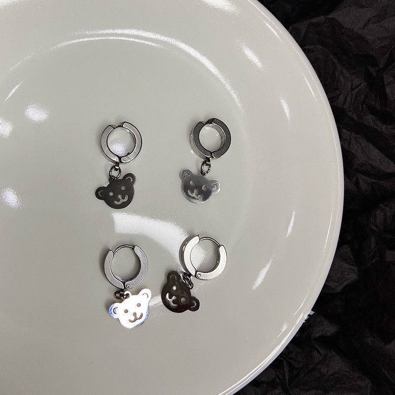 Khuyên tai dạng kẹp hình gấu xinh xắn 22466