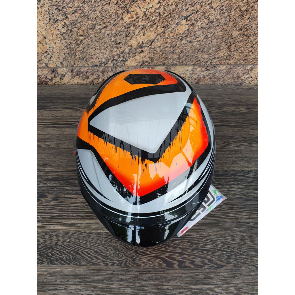 Nón K3-SV AGV LIQUEFY ORANGE/BLACK