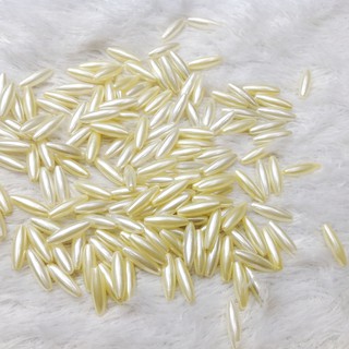 Gói 12 hạt cườm lúa trai dài 1.9cm làm đồ thủ công handmade