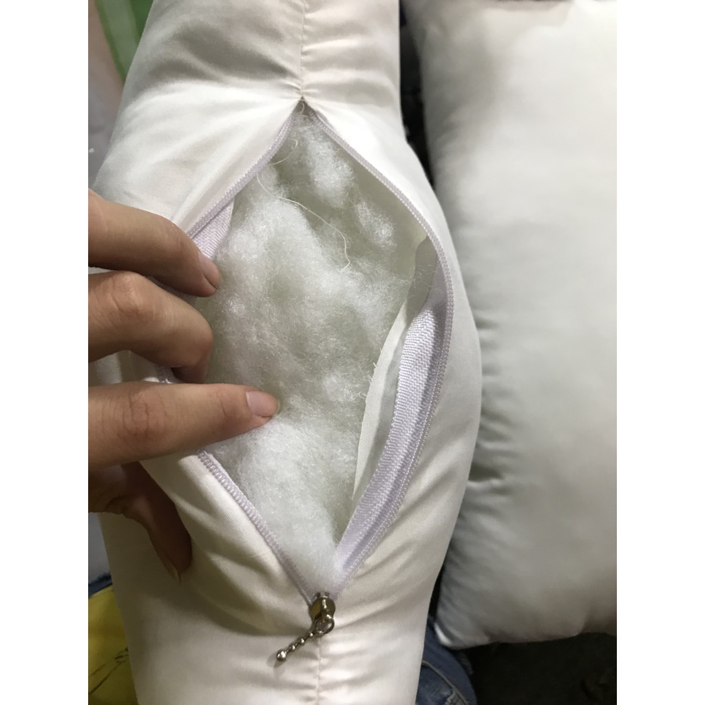 RUỘT GỐI HƠI CAO CẤP CÓ KHÓA KÉO (100% GÒN POLYESTER LOẠI 1) ÊM, MỊN, KHÔNG XẸP (ĐỦ SIZE GỐI NẰM VÀ GỐI ÔM)