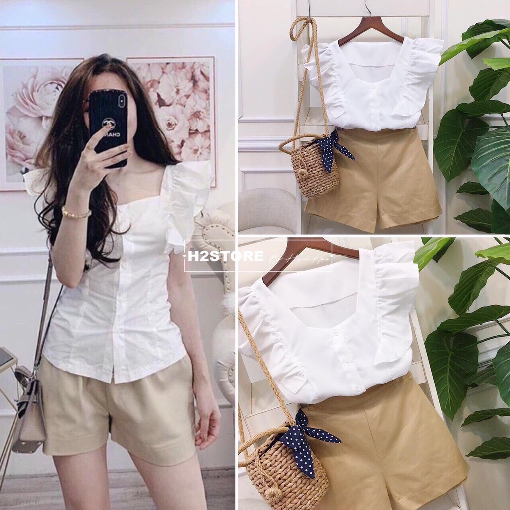 Set Bộ Đùi Đóng Nút Cánh Tiên Siêu Dễ Thương Thích Hợp Đi chơi, Đi Dạo
