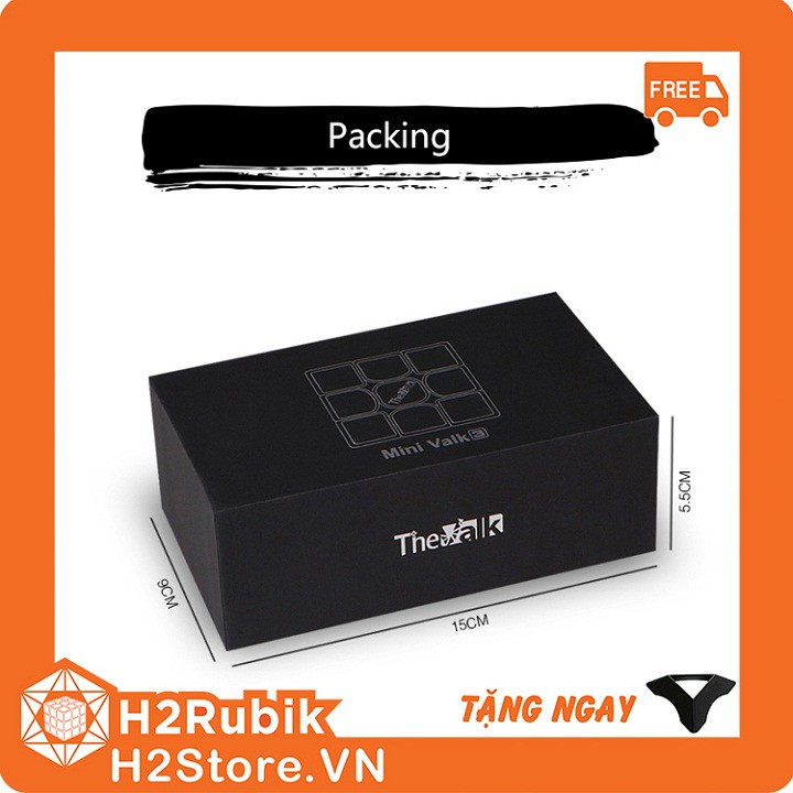 RUBIK QIYI VALK 3 MINI STICKERLESS 47.4MM VIỀN ĐEN VÀ KHÔNG VIỀN
