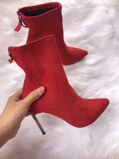 Boot da lộn gót kim loại(kéo xem ảnh thật)