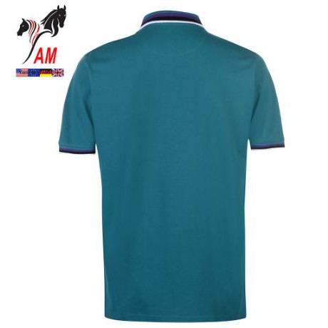 [100% cotton] Áo Thun Pierre Cardin Plain Polo Shirt Mens Cao Cấp ( Blue - Size EU - Xách tay UK)