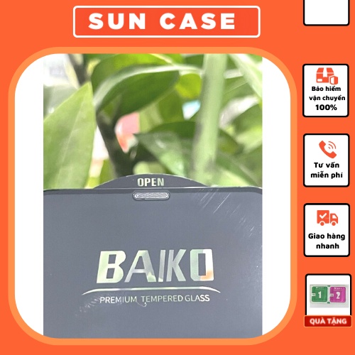 Kính cường lực BAIKO cho iphone 11/11pro max/ip 12/12pro/ip12pro max/ipx/xs/xsm/xr chống bụi màng loa phủ nano siêu cứng
