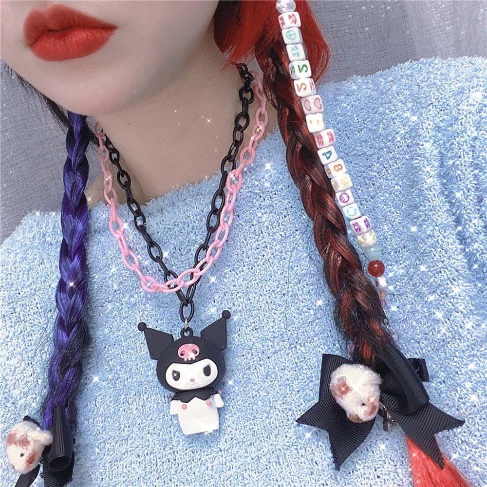 Dây chuyền choker mặt hình chó họat hình Pudding bằng acrylic phong cách Harajuku ngọt ngào dễ thương cho nữ