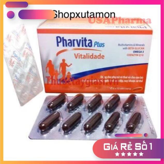 Viên uống Pharvita Plus Bổ Sung Vitamin Và Khoáng Chất - Hộp 60 Viên