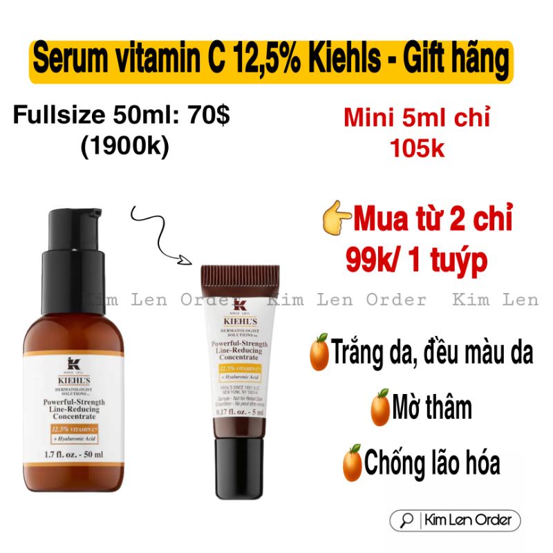 SERUM VITAMIN C 12,5% SÁNG DA, MỜ THÂM 5ML