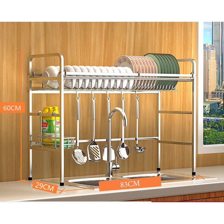 kệ bát Inox 304, Kệ Chén Đĩa Đa Năng Để Bát Đũa Tiện Lợi, giá bát đĩa