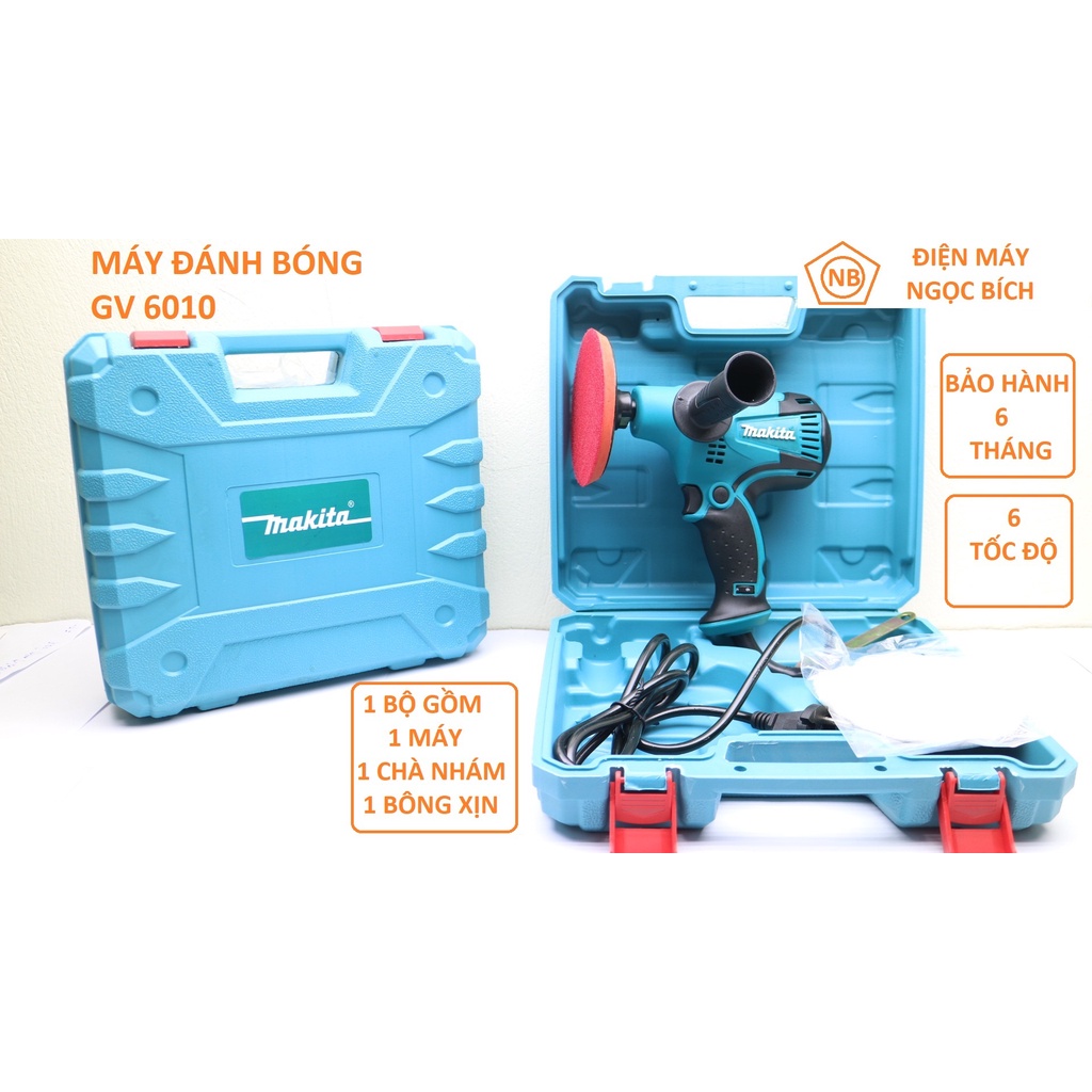 Máy Chà Nhám,Máy Đánh Bóng GV6010 Đánh Bóng Xe Ôtô Mini 6 Cấp Độ (HỘP NHỰA)